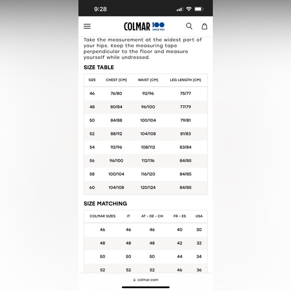 Colmar Men’s Pants - Size 48 ( US 32 ) - Picture 8 of 8